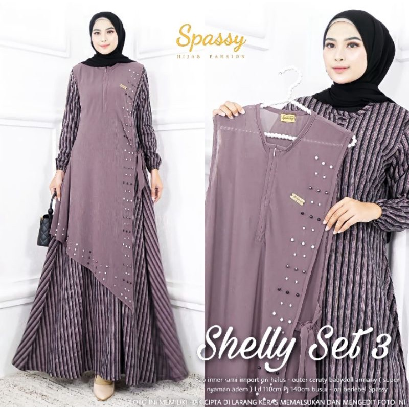 [ Ready ] Shelly Set 3 By Spassy warna plum