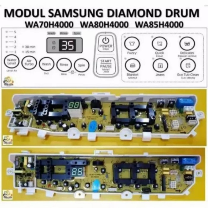 Modul PCB Mesin Cuci Samsung DIAMOND WA70H4000SG WA70H4200 WA80H4000