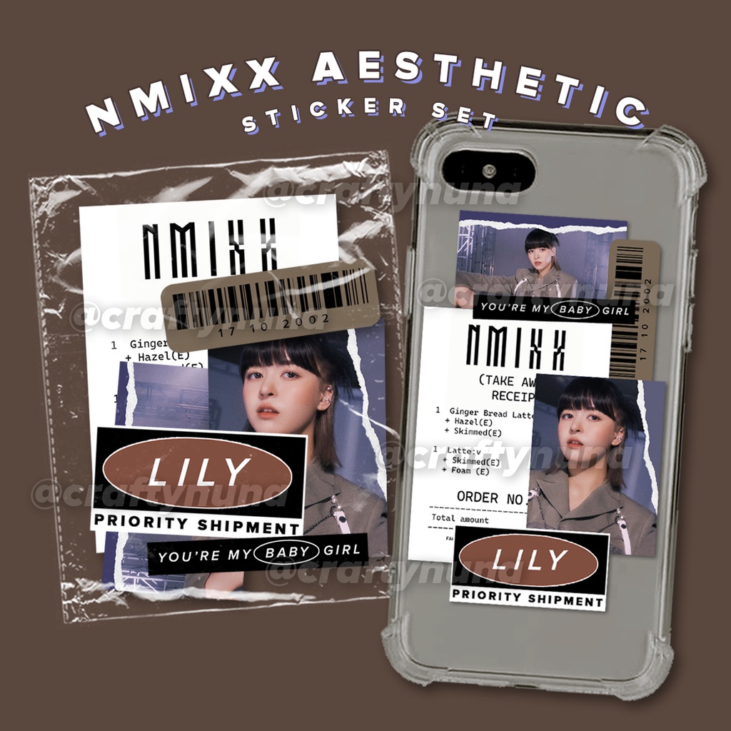 (NX-001) NMIXX AESTHETIC STICKER SET DECO CASE HP stiker hias kpop ad mare estetik tumblr unik