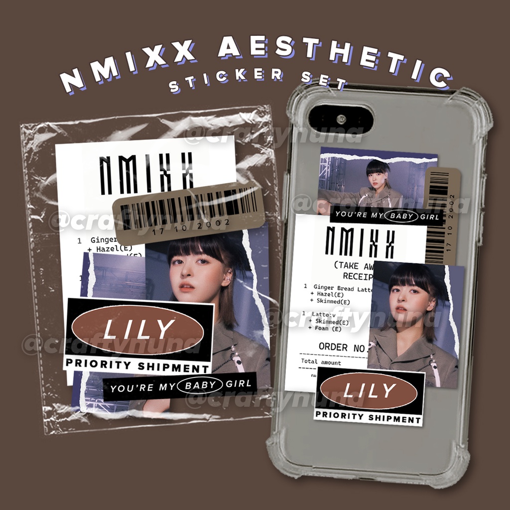 (NX-001) NMIXX AESTHETIC STICKER SET DECO CASE HP stiker hias kpop ad mare estetik tumblr unik