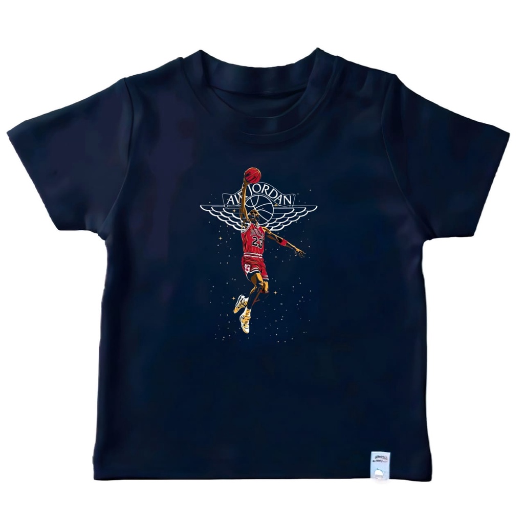 KAOS NBA AIR JORDAN JUMPMAN NAVY COTTON PREMIUM - Untuk Bayi, Anak, Remaja & Dewasa - Combed 30s