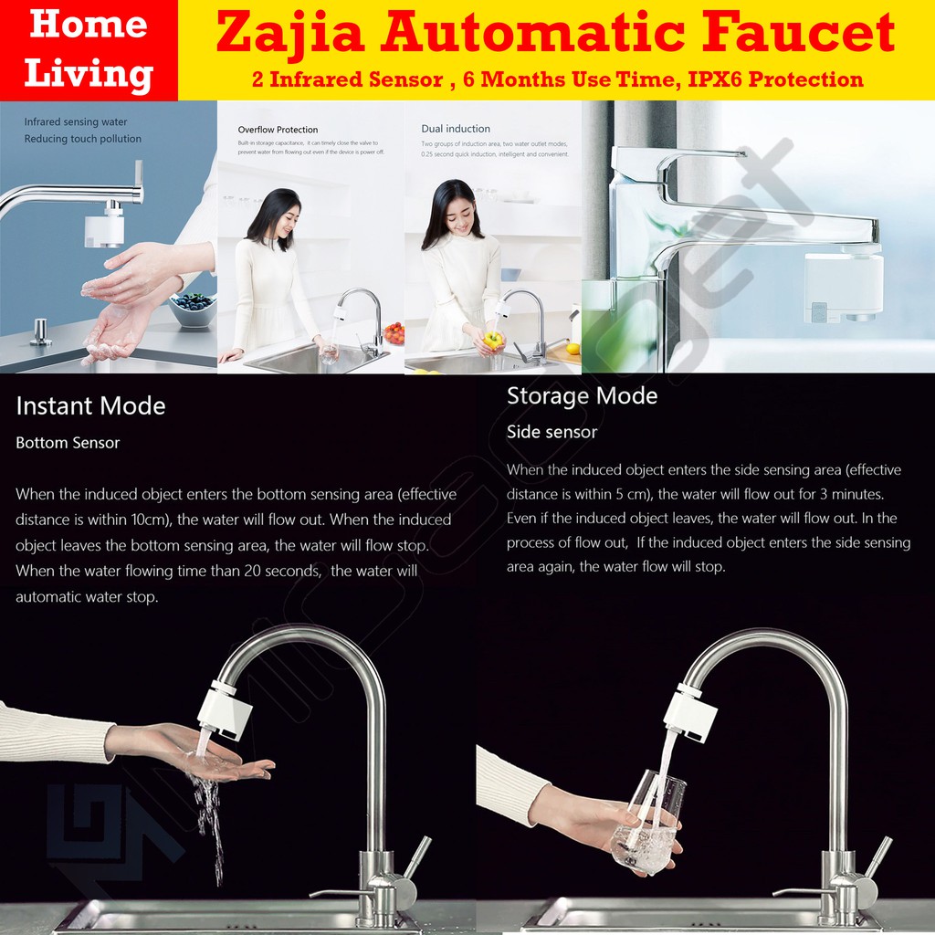 Automatic Smart Water Sensor Infrared Faucet - Keran Air Otomatis - Water Saver TAP