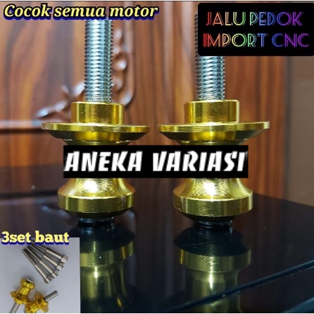 Jalu Pedok 3 Set Baut 10 12 14 Ninja 250 Z250 RR mono R15 Driv Gold