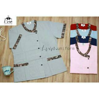 Baju Seragam suster Lvin Batik Series baju babysitter Baju Seragam suster Lvin Batik Series baju babysitter