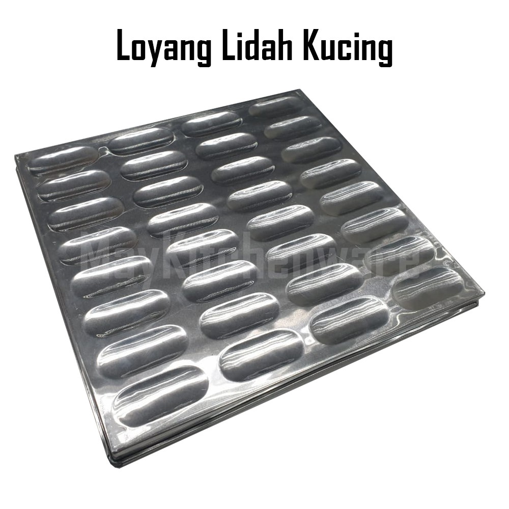 Loyang Lidah Kucing Tebal Anti Lengket Press Nastar Cetakan Kue Kering Lebaran Idul Fitri Alumunium