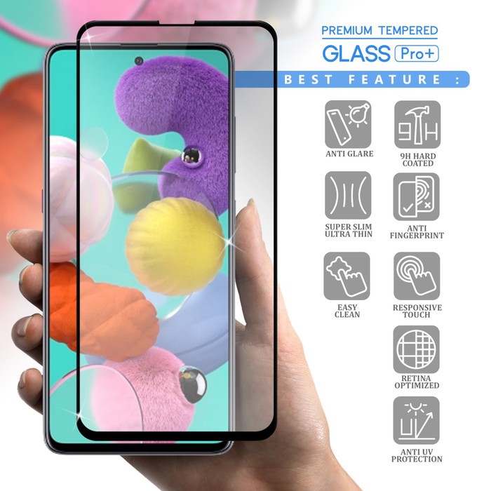 Tempered Glass Colour SAMSUNG A8 STAR/A9 STAR Anti Gores Kaca Full Layar Premium Quality