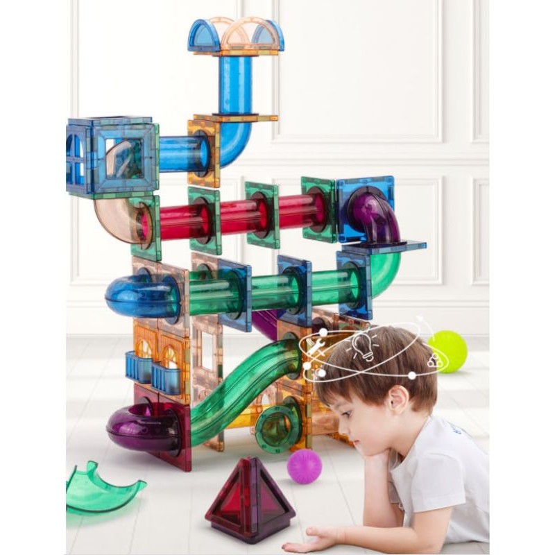 Magnatiles Magnetic Marble Run 123pcs
