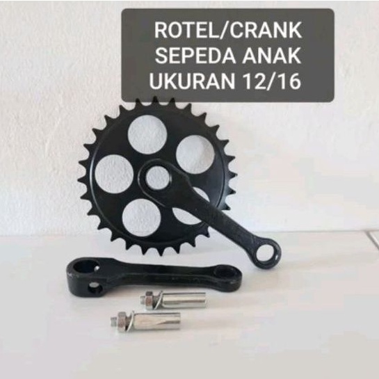 Rotel Tengah Sepeda Anak Ukuran 12 Dan 16 inch Crank 28T Model Pantek Pen