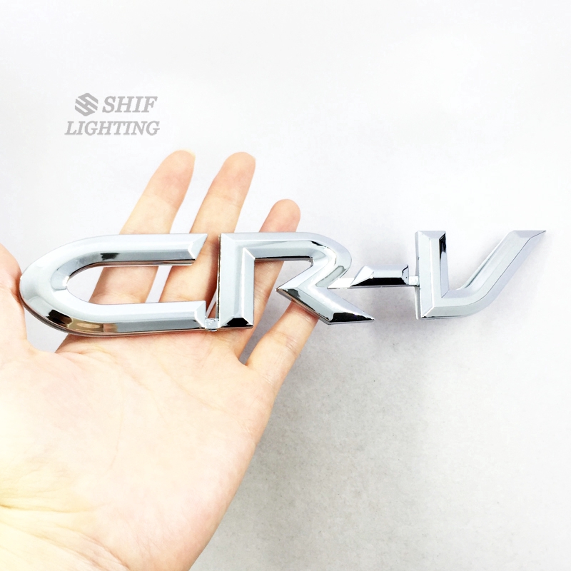 Stiker Emblem Motif Logo CRV Krom Bahan ABS untuk Mobil Honda CRV