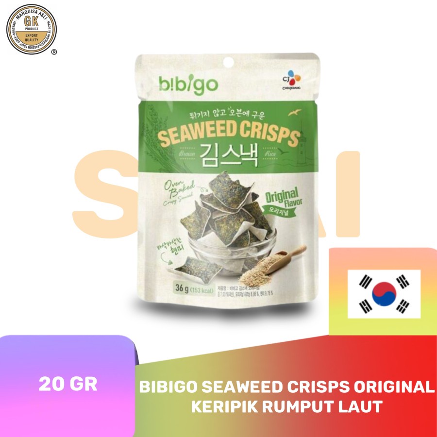 Jual BIBIGO Seaweed Keripik Crisps Original Keripik Seaweed Korea ...