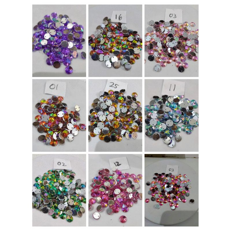 DIAMOND BULAT PELANGI TAIWAN 8MM 100PCS