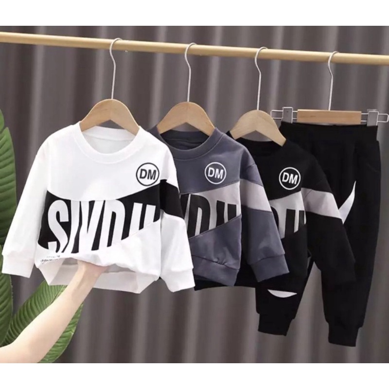 setelan sweater anak motif setelan sweater dan jogger anak motif terbaru 1-5 tahun