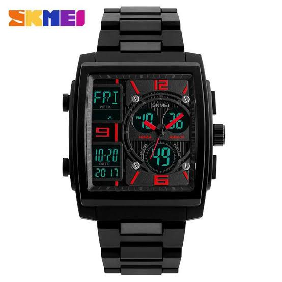 SKMEI 1274 Jam Tangan Pria Rantai Digital Analog/JAM TANGAN COWOK RANTAI SKMEI 1274 DOUBLETIME ORIGINAL WR/JAM TANGAN COWOK RANTAI SKMEI 1274/