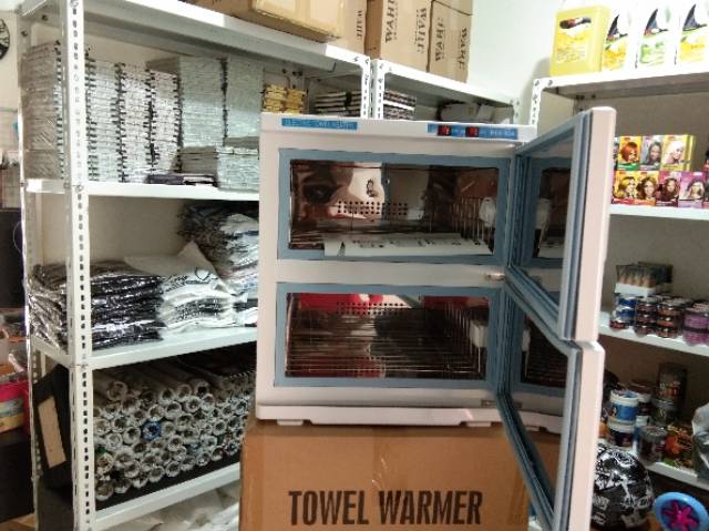 towel warmer pemanas handuk penghangat handuk 2 PINTU untuk barbershop barber shop salon Pangkas