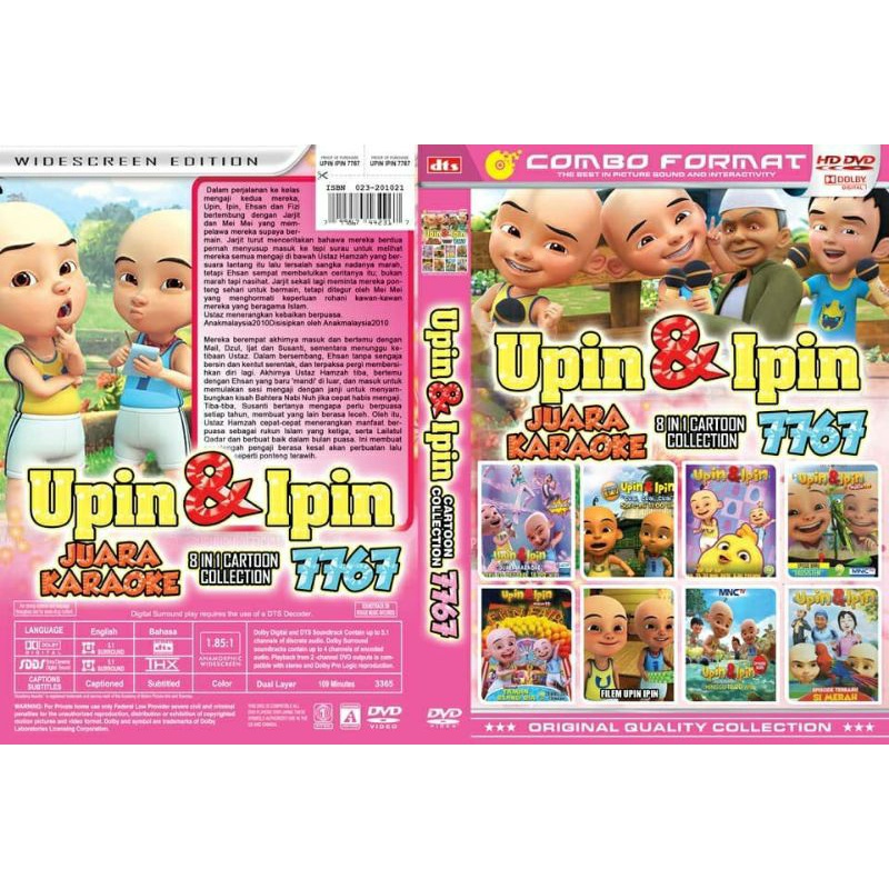 dvd 8in1 Upin ipin Juara Karaoke Animation Collection 7767.