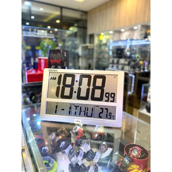 JAM DINDING SEIKO FULL DIGITAL WARNA SILVER