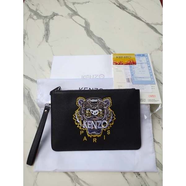 [TERMURAH] Clutch kenzo tiger leather ORIGINAL 100%