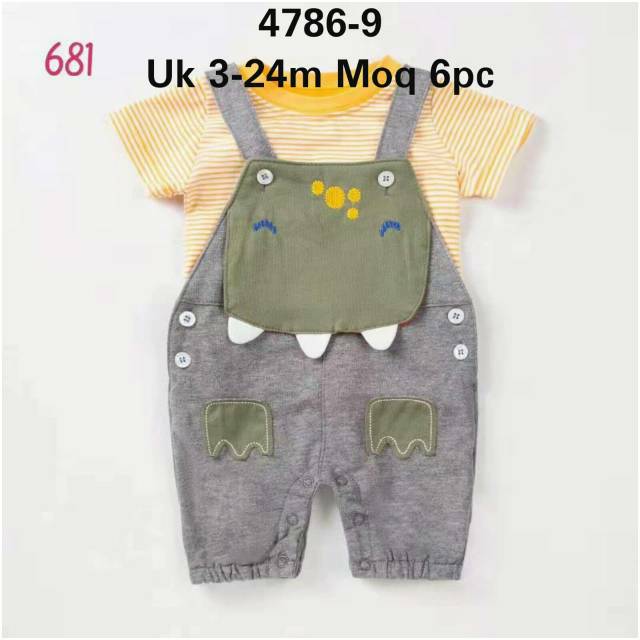 Romper Bayi/ Set Overall baju bayi import