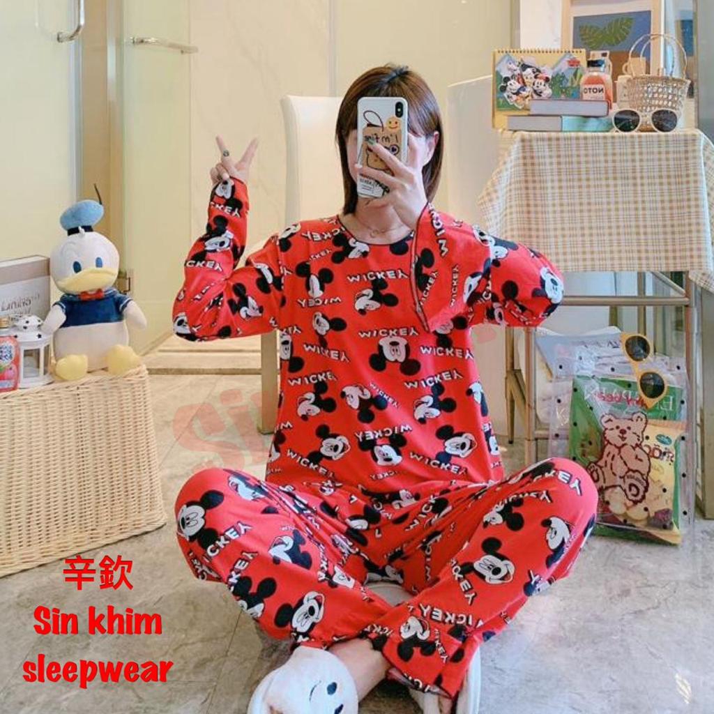 RESTOCK!!! RAINBOW - BAJU TIDUR DEWASA PP IMPORT/SANTAI / MOTIF PP TEROMPET