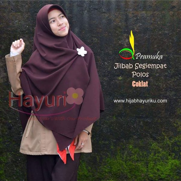 Jilbab Segi Empat Kerudung Cewek Untuk Anak Sekolah dan Pondok Pesantren Bahan Wolfis Tebal