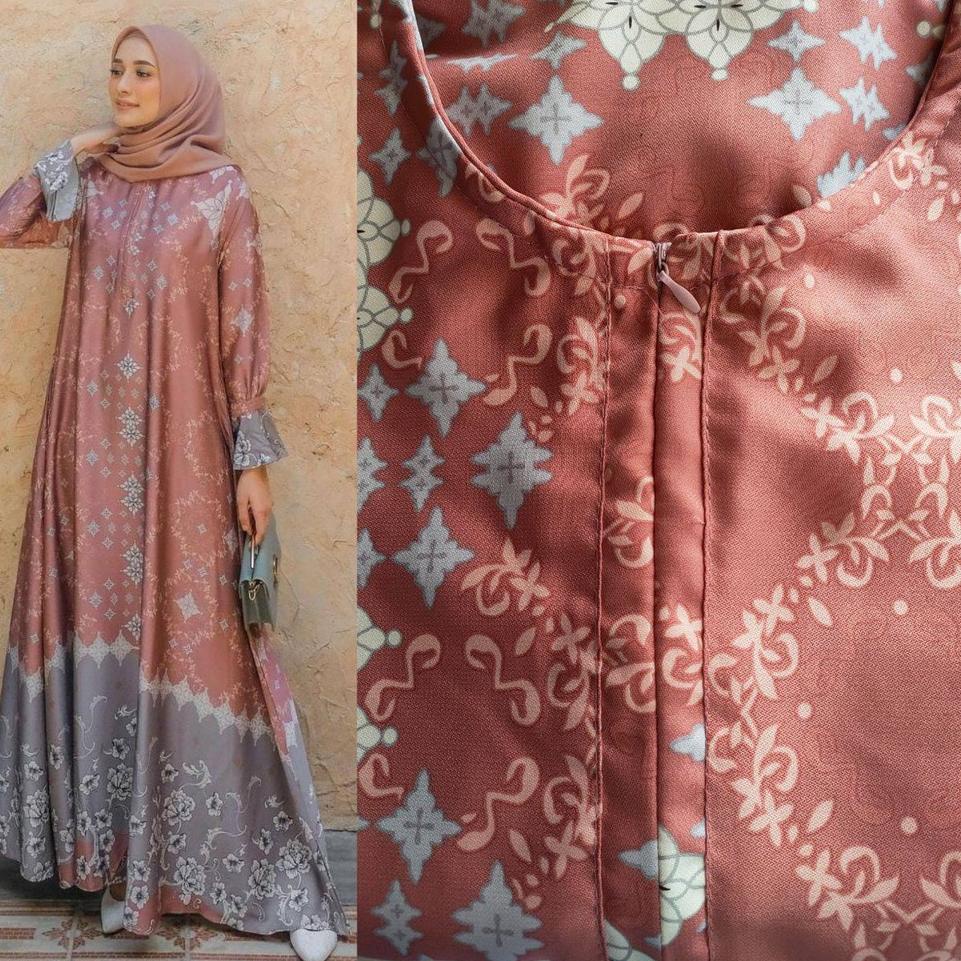Special Price.. Maxmara Dior Silk Dress Lux Gamis Wanita Pesta Fashion Muslim  Motif Kain Jumbo Supl