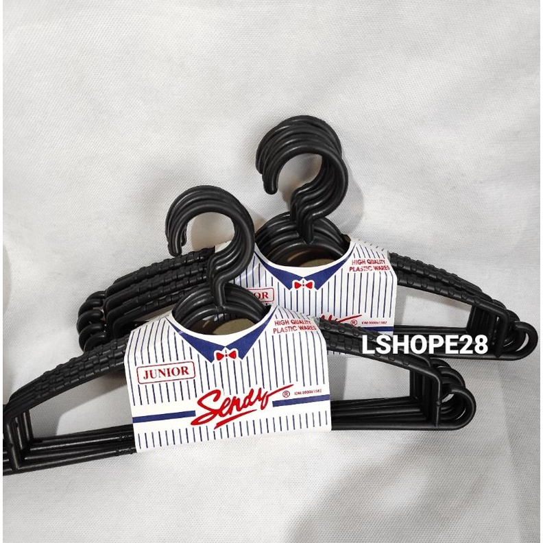 Harga per 6pcs hanger baju gantungan baju plastik tebal.Hanger/gantungan pakaian.Hanger sendy warna 
