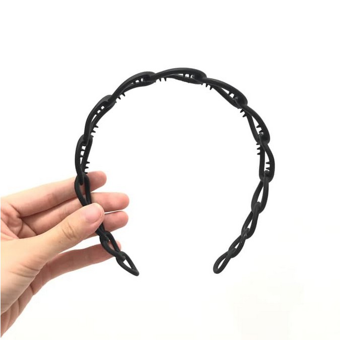 Big Oval Pattern Bando Polos Doff Plastik – Hairband Korea