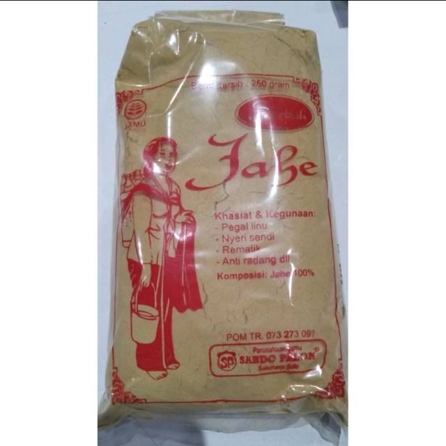 

Serbuk jahe / jahe bubuk Ori 100% Ada izin BPOM 250 Gram