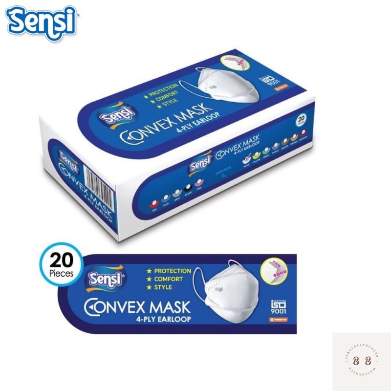Sensi Convex Mask 4 Ply | Masker Earloop 4 Ply