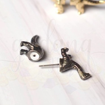 Anting Stud Dinosaurus Gold Silver Lucu Unik GH 203682