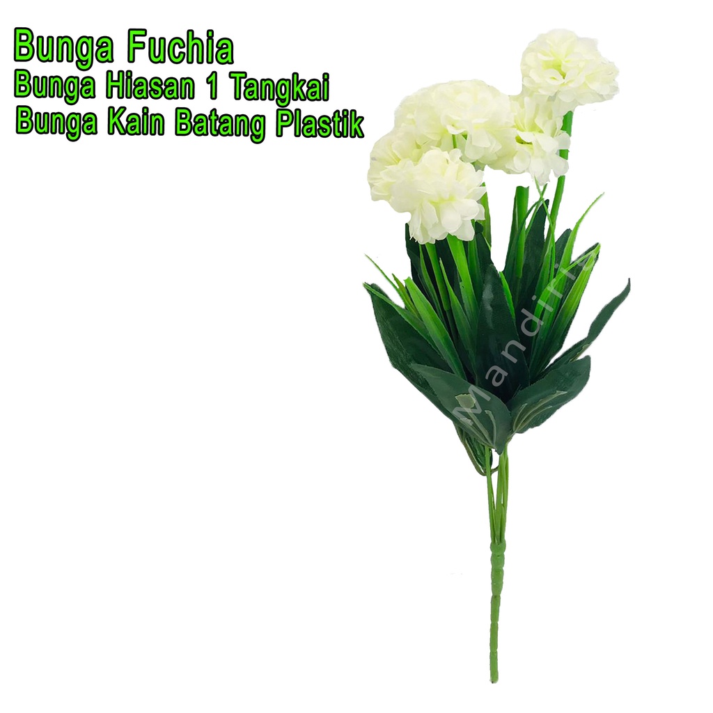 Bunga Hiasan *Bunga Hydrangea * Bunga Kain Batang Plastik *1 tangkai