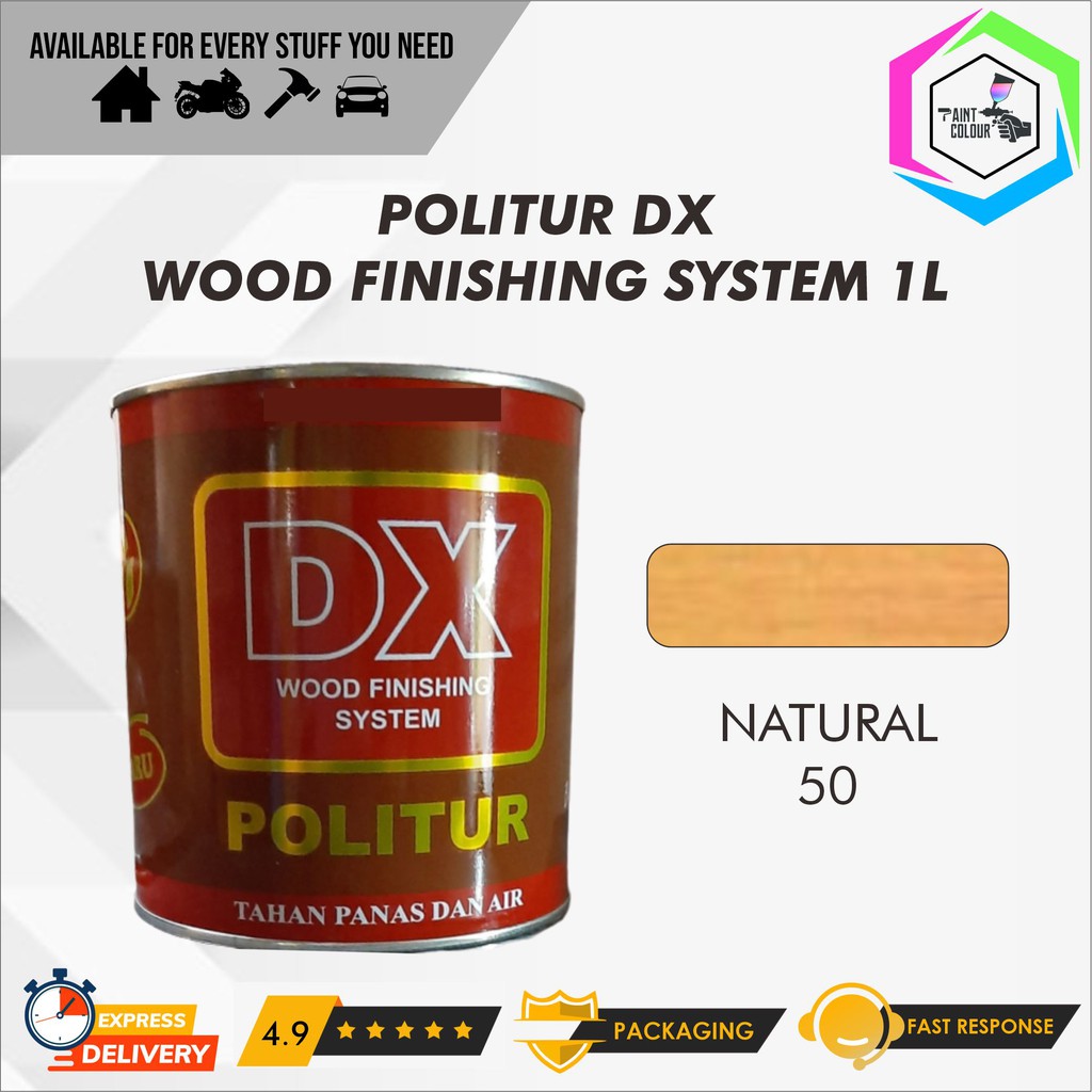 Politur DX Wood Finishing System 1L Politur Kayu - Clear Gloss 50