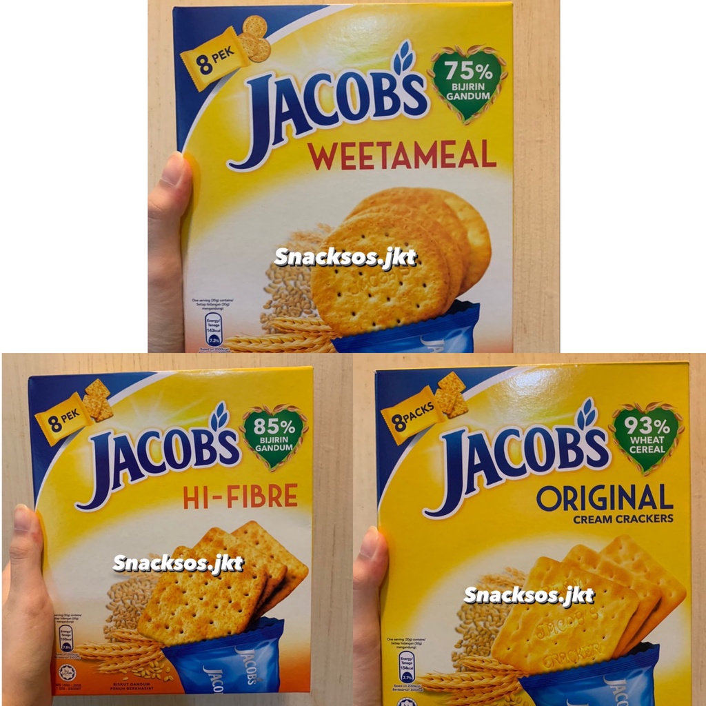 Jual Jacobs Hi Fibre Wholegrain Weetameal Wheat Crackers Original