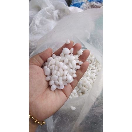 batu putih italy (batu krikil putih)