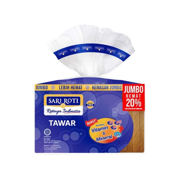 

Sari Roti Tawar Special Jumbo 555g