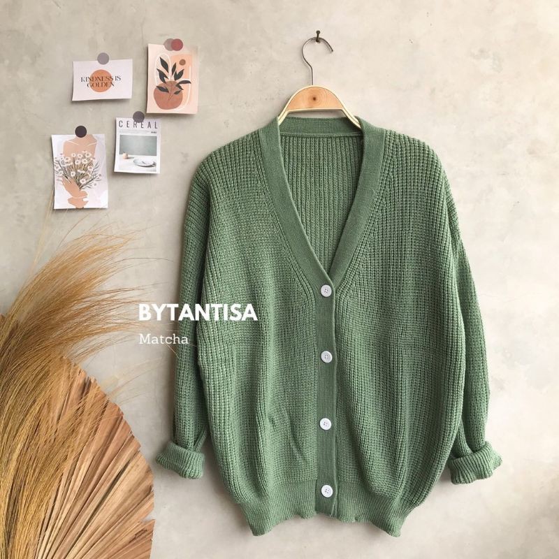 prelov cardigan outer rajut mint crop cardi by tantisa