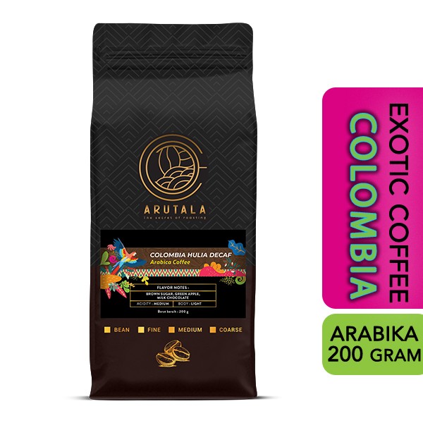 

ARUTALA Kopi Colombia Decaf Arabika 200 gram - Giling Kasar