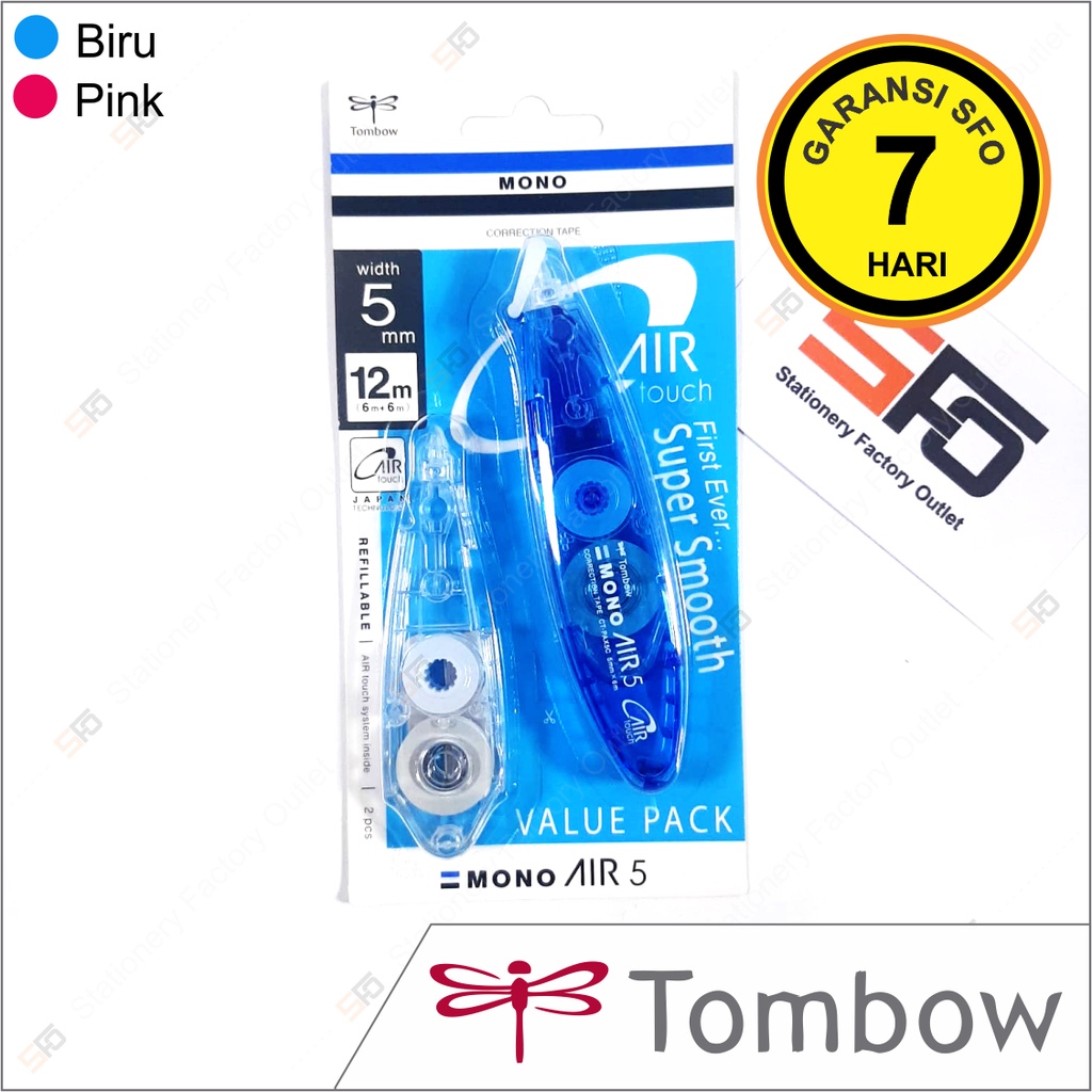 

Correction Tape Tombow Mono Air Refillable Pen Style + Refill - 5mm x 6 m