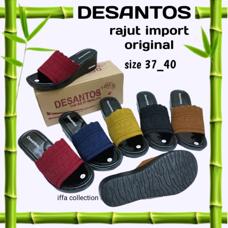 sandal rajut import original desantos redy