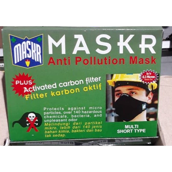 ORIGINAL MASKER Filter Carbon MASKR Short Pendek Safety Motor Biker anti partikel mikro