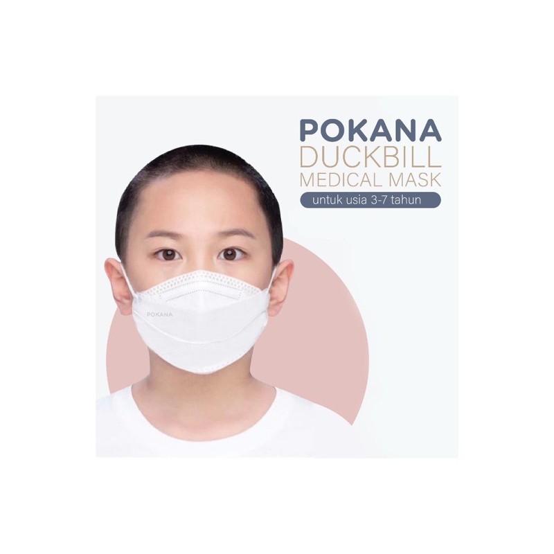 POKANA Duckbill Kids - 4 ply Earloop Medical Face mask  - Sachet isi 2 pcs