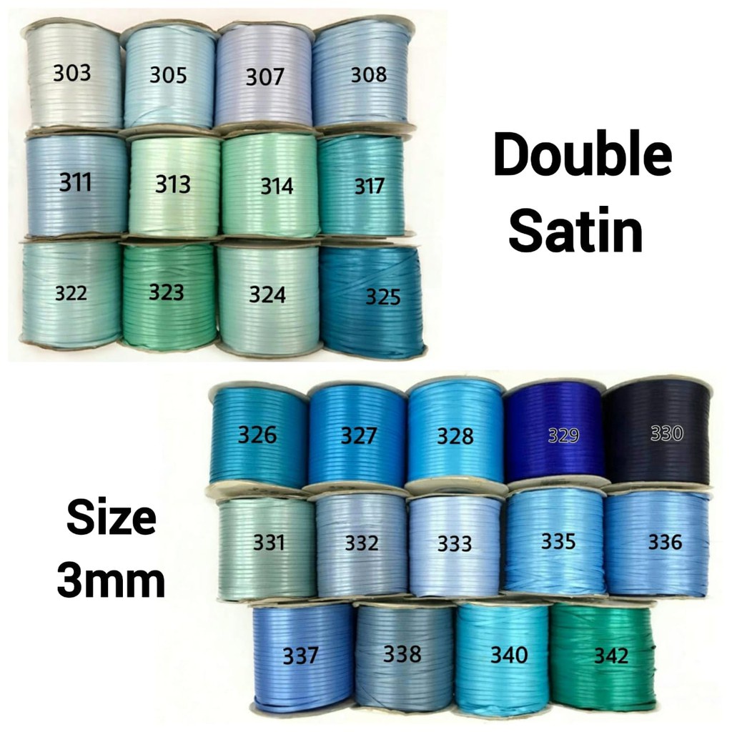 100 YARD -  0.3 CM | PITA DOUBLE SATIN IMPORT DSS-40 PREMIUM  1/8 INCH