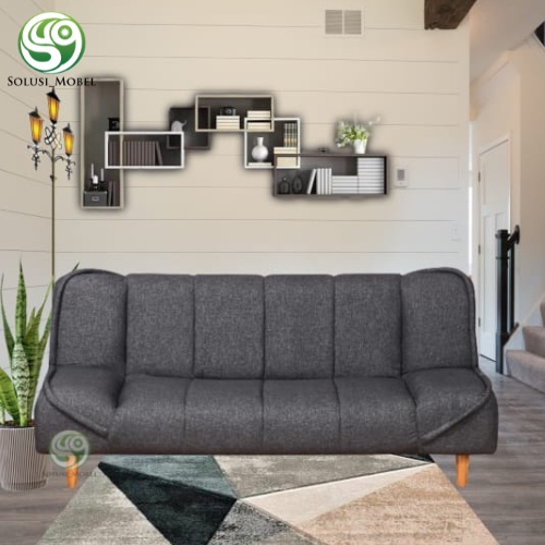 Solusi_Mobel - Sofa Sofabed Sofa Bed Kursi Tamu Kaki Kayu - Felicia