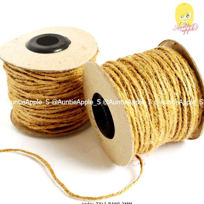 

DISKON TALI RAMI 2mm/TALI GONI/TALI VINTAGE UNDANGAN/HEMP ROPE/TAMBANG KECIL