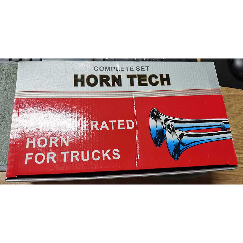 HEYVO Klakson Trompet Mobil Dual Air Horn 150dB 12V - TZ-320-Silver