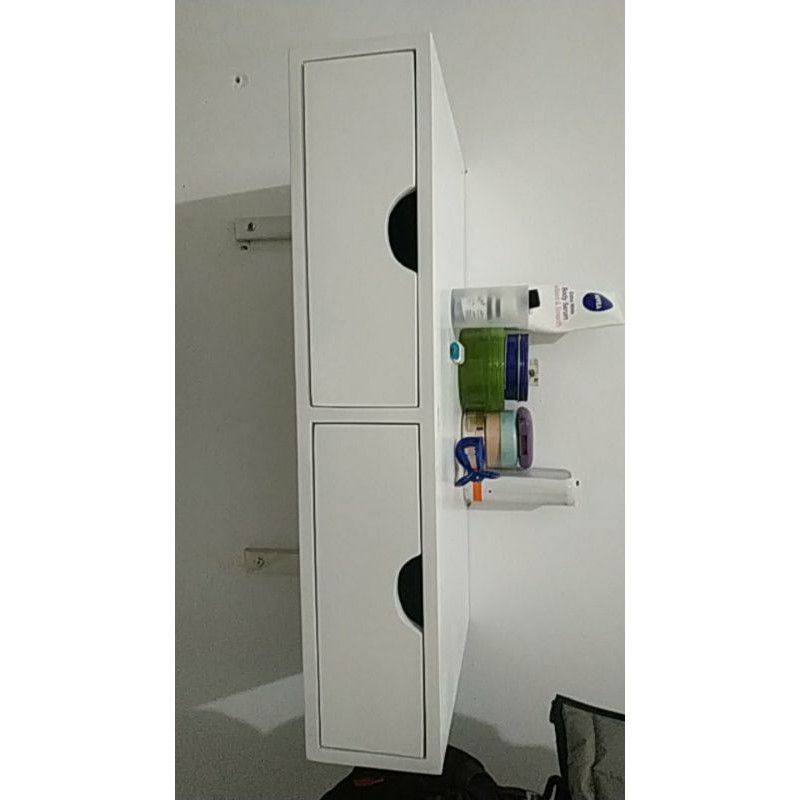 MEJA RIAS RAK DINDING DUA LACI MINIMALIS 60x30x12