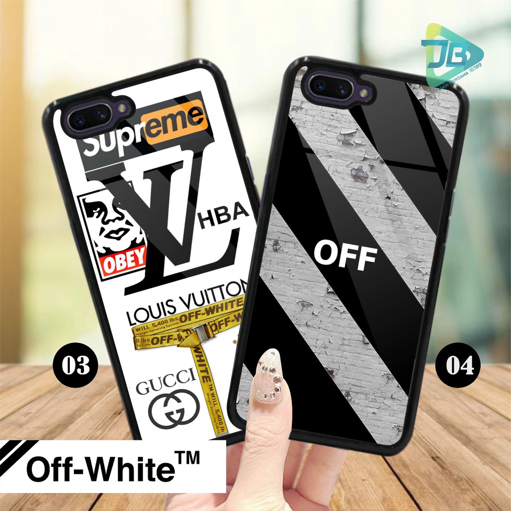 HARDCASE 2D GLOSSY OFF WHITE OPPO VIVO XIAOMI SAMSUNG REALME IPHONE ALL TYPE JB4696