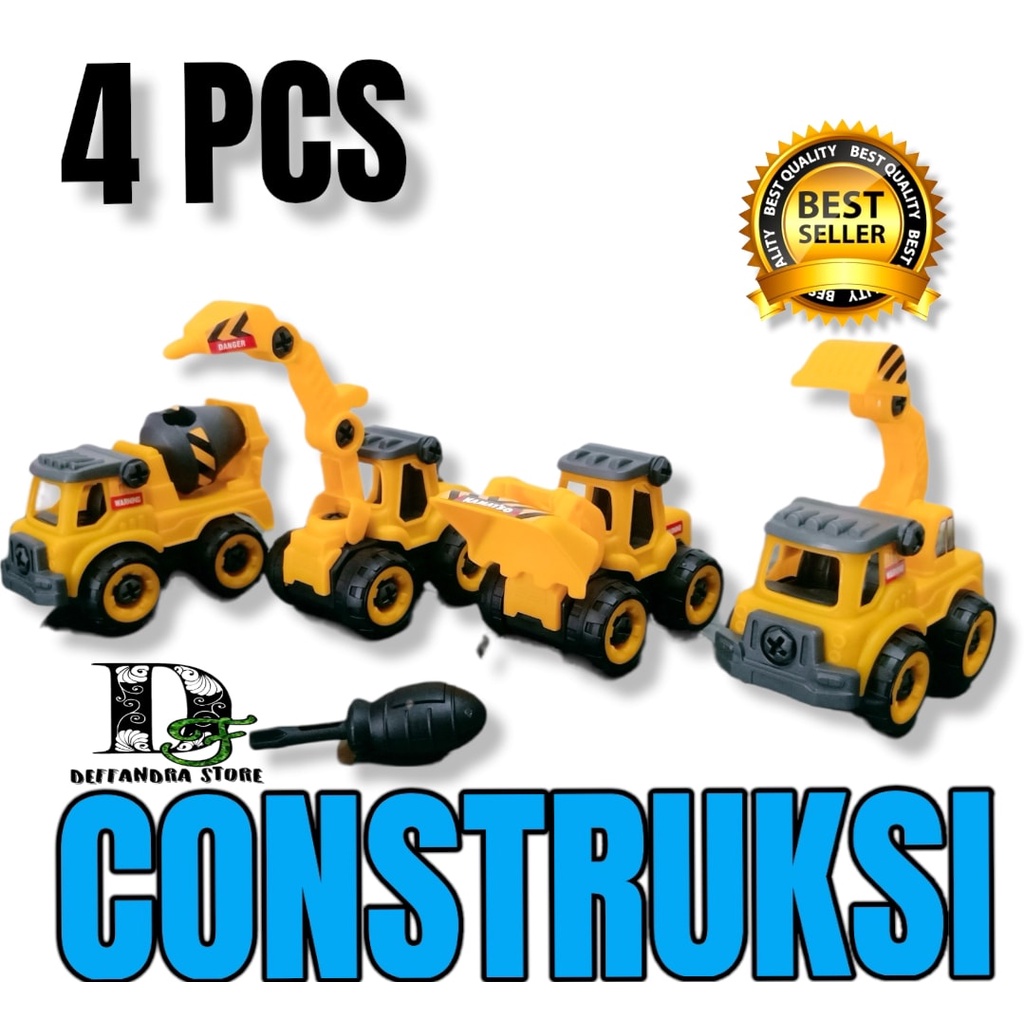 DF KGP Kaguyaplas set konstruksi pemadam mekanik cilik truck construction isi 4 pcs FREE OBENG