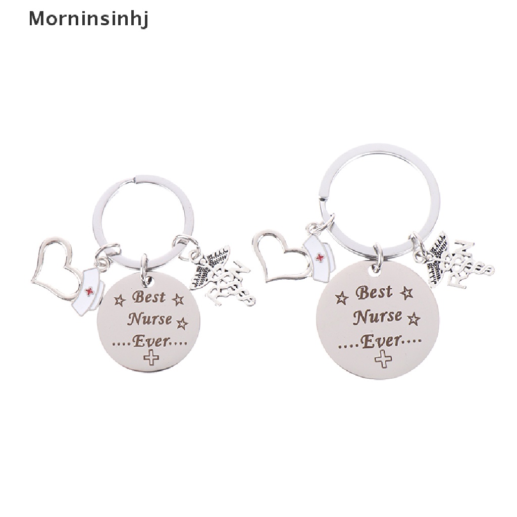 Mornin 1Pc Gantungan Kunci Hari Perawat Nurse Week Doctor Gift Pendant Keyring Best Nurse Ever id