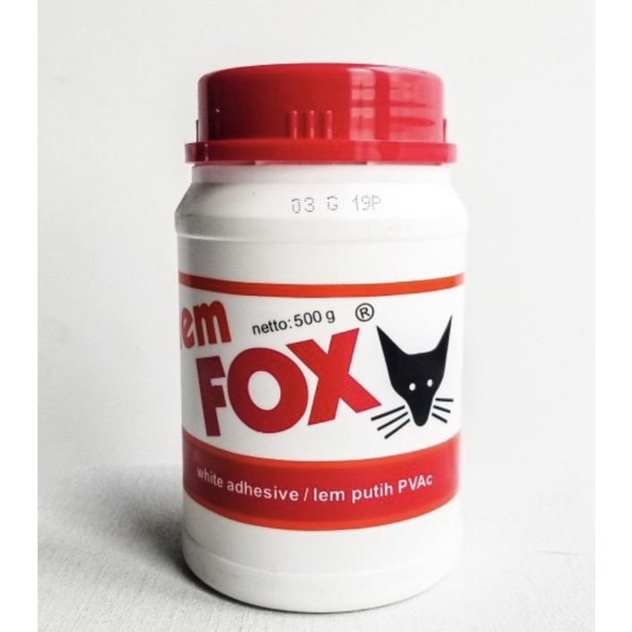 FOX - WHITE ALL PURPOSE ADHESIVE PAPER GLUE - LEM PUTIH PVC PVAC STIK - 60 - 150 - 500 GR KAYU WOOD SERBAGUNA SLIME